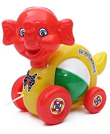 Luvely - Funny Elephant Musical Pull Along Toy Multi Color