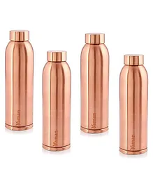 Hazel Vaman Copper Water Bottle Set of 4 - 900 ml Each