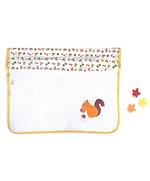 Beebop Double Layered Reversible Blanket Squirrel Print - Yellow