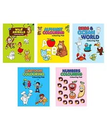 Colouring Pad Pack of 5 - English