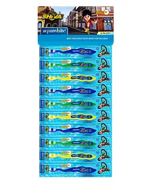 Aquawhite Shiva Zig Zag Ultra Soft Toothbrush Pack of 10 - Blue Green Yellow