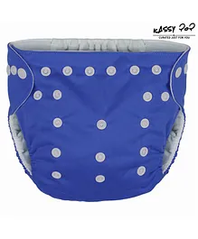 Kassy Pop Reusable Diaper Cover With Cotton Absorbing Pad - Blue