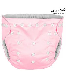 Kassy Pop Reusable Diaper Cover With Cotton Insert - Light Pink