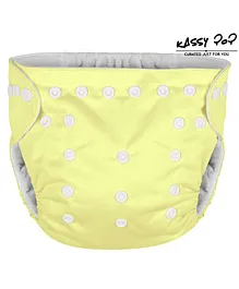 Kassy Pop Reusable Diaper Cover With Cotton Insert - Light Yellow