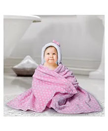 Kassy Pop Microfiber Fleece Hooded Blankets - Pink