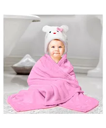 Kassy Pop Microfiber Fleece Hooded Blankets - Pink