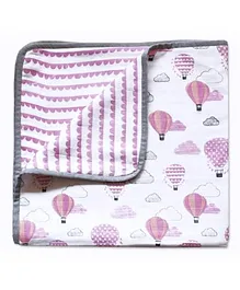 Masilo Up Up & Away Organic Muslin Blanket - Pink