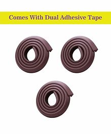 Syga L Shape Baby Edge Guard Cushion Corner Cover Tape Set of 3 - Brown