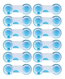 Syga Baby Safety Locks With Adjustable Straps Pack of 12 - Blue