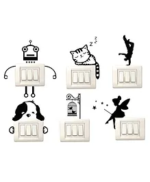 Syga Switch Board Stickers Pack of 6 - Black