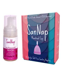 SanNap FDA Approved Menstrual Cup Small & Intimate Foaming Wash 100 ml