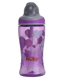 Nuby Flip It Boost Thin Straw Sipper Purple - 360 ml