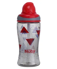 Nuby Flip It Boost Thin Straw Sipper Red - 360 ml
