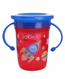 Nuby 360 Degree Wonder Twin Handle Cup Red - 240 ml