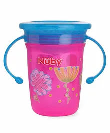Nuby 360° Wonder Twin Handle Cup Pink - 240 ml