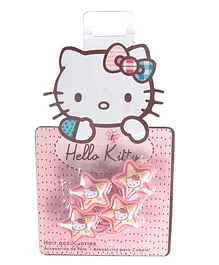Hello Kitty Rubber Bands Star Design Pack of 4 - Pink Yellow