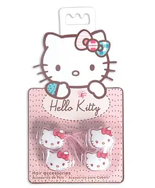 Hello Kitty Hello Kitty's Face Hair Ties Pack of 4 - Light Pink