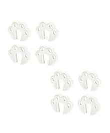 Safe-O-Kid Sleek Silicone Door Stopper Pack of 8 - White