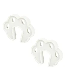 Safe-O-Kid Sleek Silicone Door Stopper Pack of 2 - White