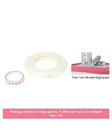 Safe-O-Kid High Density L Shaped Edge Guard Strip - White