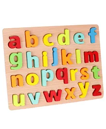 Webby Educational Wooden Small Alphabets Letter Tray - Multicolor