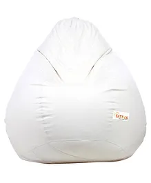 Sattva Classic Bean Bag Cover Without Beans Extra Large - White