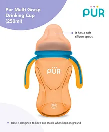 Pur Multi Grasp Twin Handle Sipper Cup Yellow Blue - 250 ml