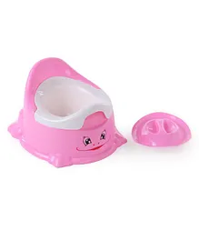 Baby Potty Chair With Lid Animal Design  - Pink