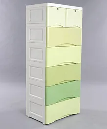 7 Racks Storage Unit - White & Green