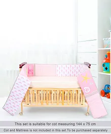 Babyhug Premium Cotton Crib Bumper Large -Seahorse Theme (Cot not Included)