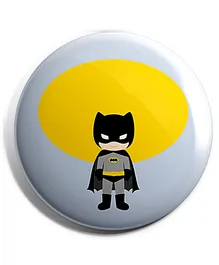 Funcart Batman Plastic Button Pin Badge - Grey