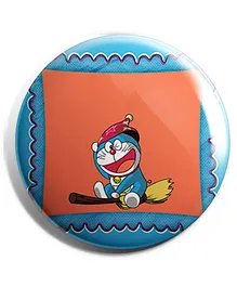 Funcart Doraemon Plastic Button Pin Badge - Orange