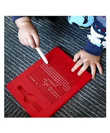 Skylofts Magnetic Drawing Board With Stylus & 380 Magnets - Red