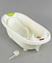 Babyhug Baby Bath Tub & Bath Sling With Bathing Mug - Green