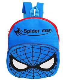 O Teddy Kids Soft School Bag Spiderman Print Blue - 10 Inches