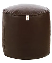 Sattva Footstool Round Bean Bag Cover Without Beans XXXL - Brown