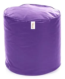 Sattva Footstool Round Bean Bag Cover Without Beans - Black