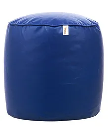 Sattva Footstool Round Bean Bag Cover Without Beans - Blue