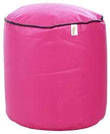 Sattva Footstool Round Bean Bag Cover Without Beans - Pink