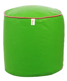 Sattva Footstool Round Bean Bag Cover Without Beans - Green