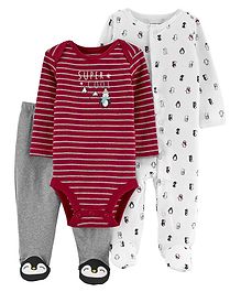 Carter's 3-Piece Penguin Bodysuit & Footed Pant Set - Multicolor