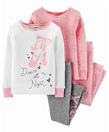 Carter's 4-Piece Ballet Snug Fit Cotton PJs - Multicolour