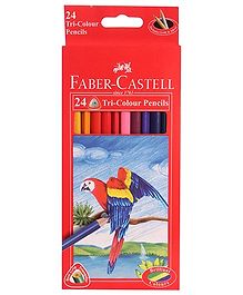 Faber Castell 24 Tri-Colour Pencils