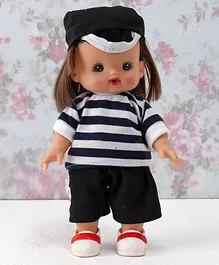Speedage Tokyo Friends Doll With Cap Black & White - Height 25.5 cm (Print May Vary)