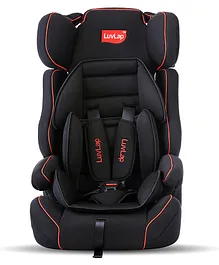 LuvLap Comfy Baby Car Seat With Adjustable Harness Height - Black