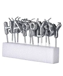 Shopperskart Happy Birthday Candles Silver - Pack of 13