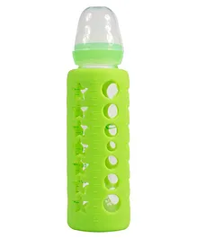 Ole Baby Premium Glass Feeding Bottle Green - 240 ml