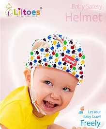 Liltoes Baby Safety Embroidered Helmet - Light Yellow