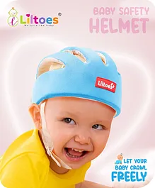 Liltoes Baby Safety Embroidered Helmet - Blue
