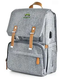 Kiddale Backpack Style Diaper Bag - Grey